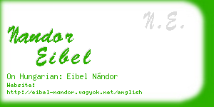 nandor eibel business card